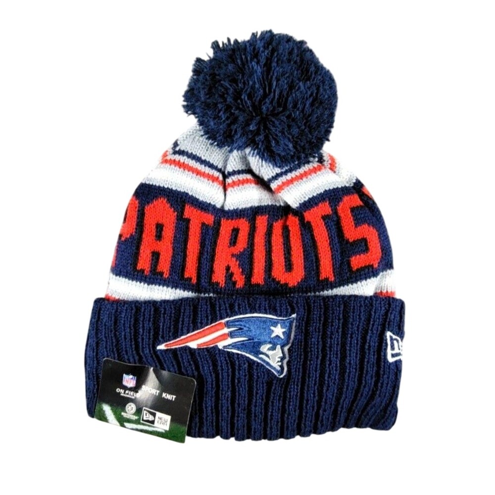 New England Patriots Hat Beanie One Size Blue NFL Football Knit New Era